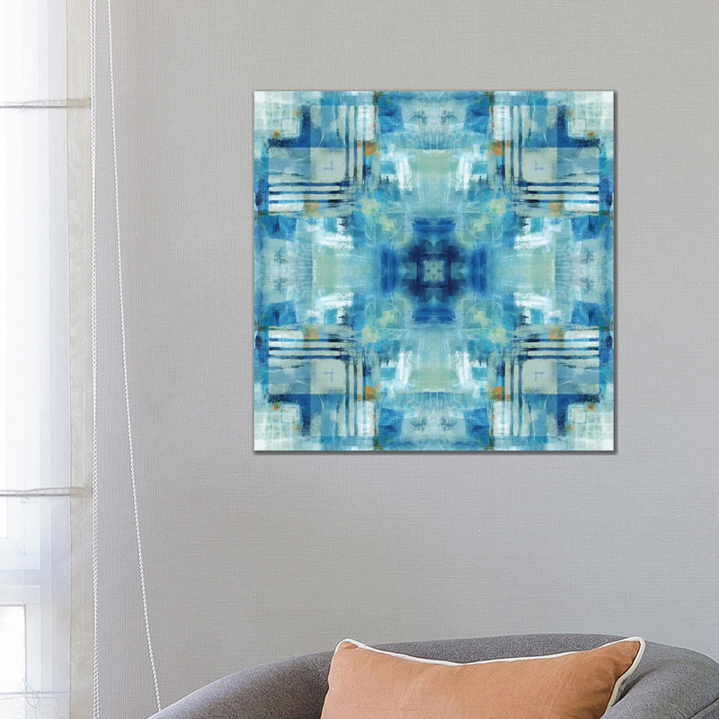 Kaleidoscope Blue Tie-Dye by Nan - Wrapped Canvas Print, 66.04 cm H x 66.04 cm W x 1.91 cm D