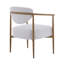 Chaises de salle à manger confortables en velours, revêtement blanc laiteux, style moderne pour un usage domestique