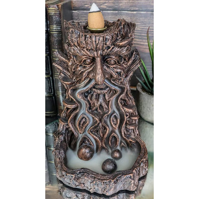 Arbre de la Trinité, chuchotement, Celtic Greenman, arbre, homme, dieu, Ent, chute d'eau, fumée, retour, encens, brûleur de cône, arôme, parfum, dieu à cornes, arbre de vie, créature mystique, être