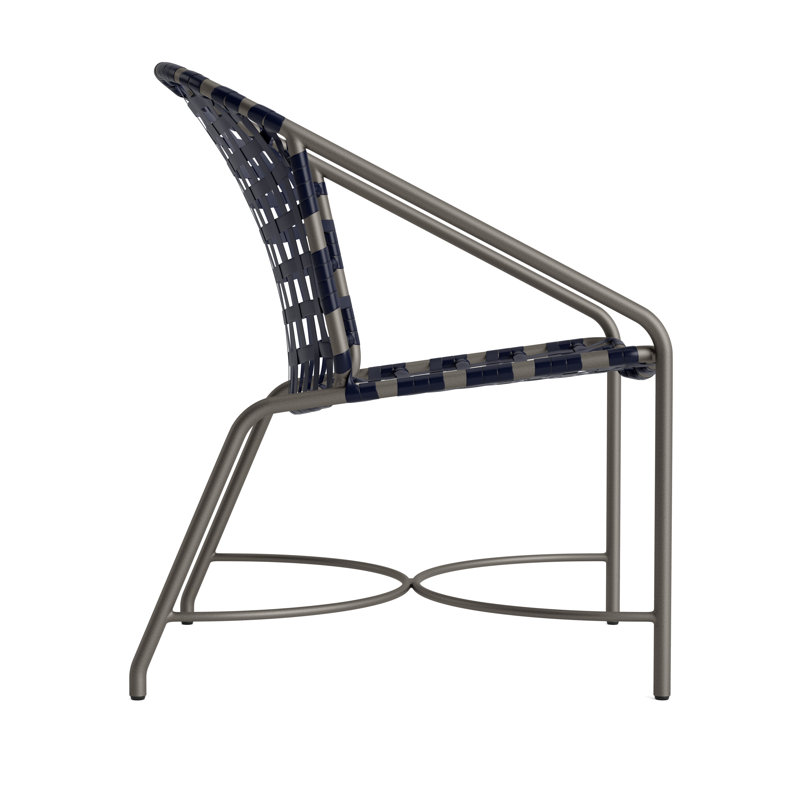 Kantan Outdoor Lounge Chair, Mica/Marine Vinyl Lace