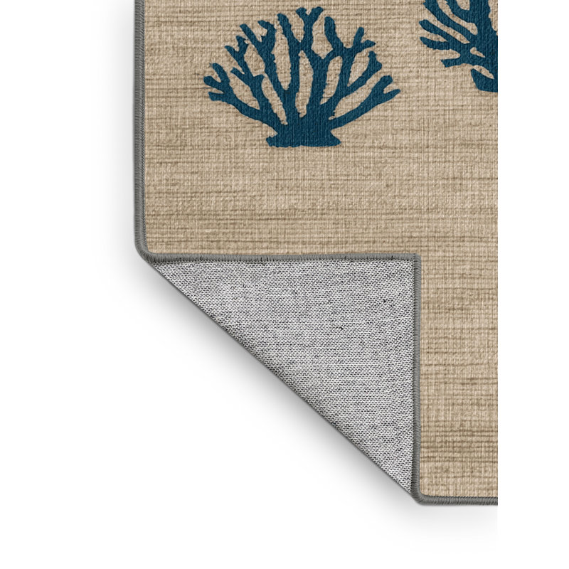 Tapis bord de mer lavable Minimalist Marine Plus, Rond 8 pi
