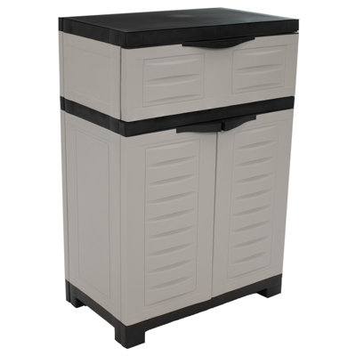 Armoire de rangement avec tablette réglable et tiroir supérieur