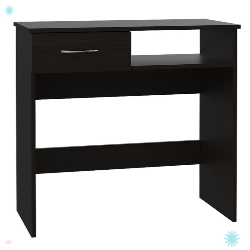 Home Office Set Of Computer Desk With Keyboard Tray And Bookcase