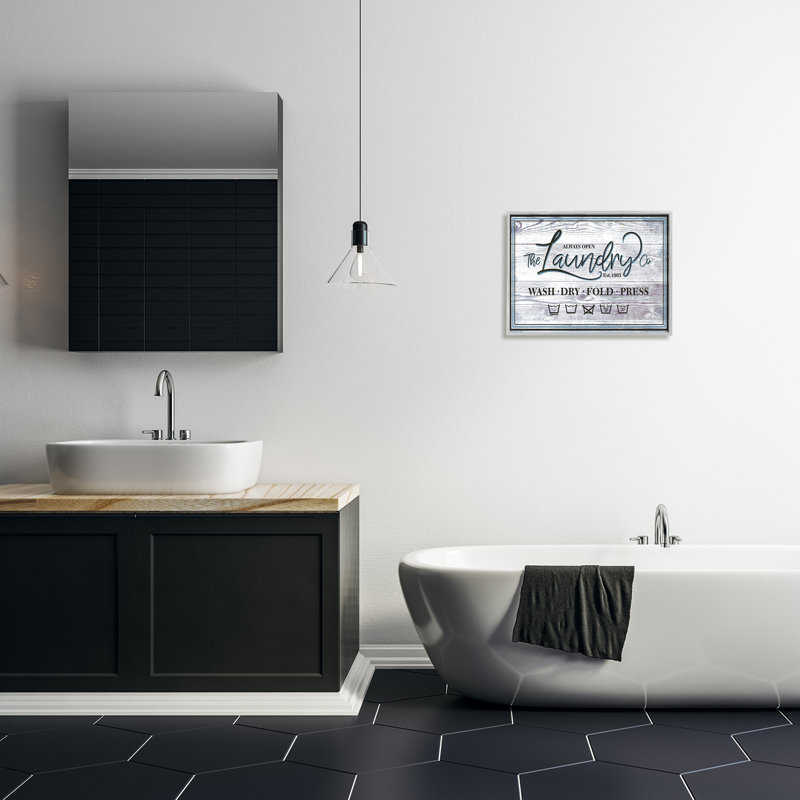 «The Laundry» - Publicité sur toile, Estampe numérique Farmhouse, H 16 po x l 20 po x 1,5 po