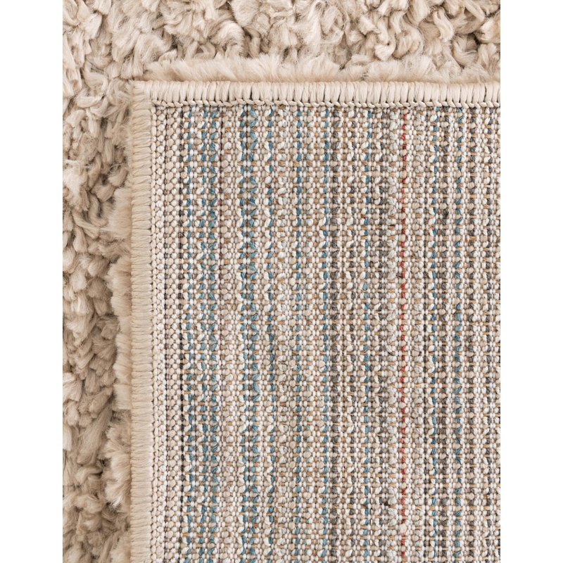 Tapis beige tissé à la machine Analena, Rectangle 9 pi x 12 pi