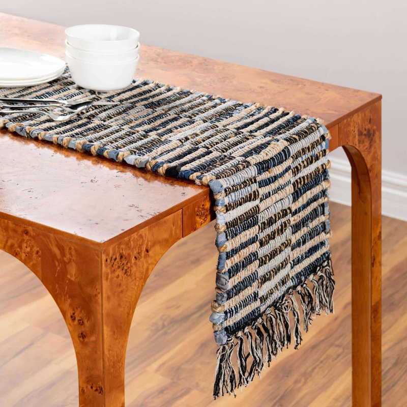 Cepeda Checkered Indoor Rug, Table Runner 1'2" x 8'