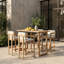 Tabouret et table de bar à assemblage rapide, tabouret et table de bar en aluminium au fini grain de bois, résistant aux intempéries et à la rouille, idéal pour les jardins et les patios 