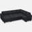 Penelopa Chenille U-Shaped Sofa Bed Storage Modular Sofa Bed With Ottoman & Cup Holder-1678601865