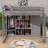 Full-Size Elevated Loft Bed With Closet, Racks, And Drawer Unit-1833114283