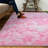 Rectangle Antonije Shag Polyester Area Rug in Pink-2103877472