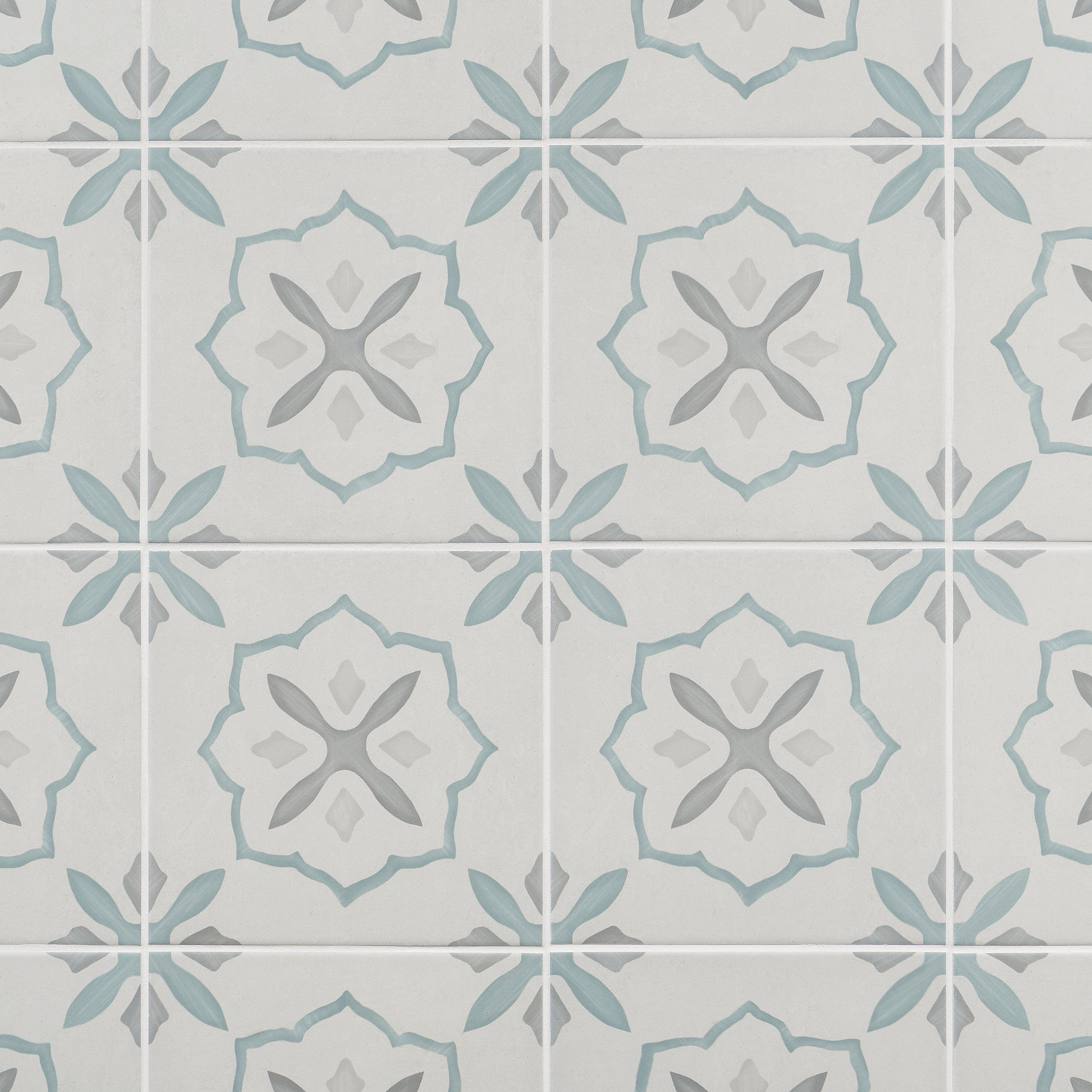 The Tile Life Oheka 6 x 6 Montauk Blue Porcelain Patterned Wall