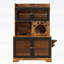 Enceinte de litière pour chat à 3 niveaux avec rangement, portes en verre cannelé et plateformes d'escalade, combinant fonctionnalité et style pour les maisons modernes-133677517