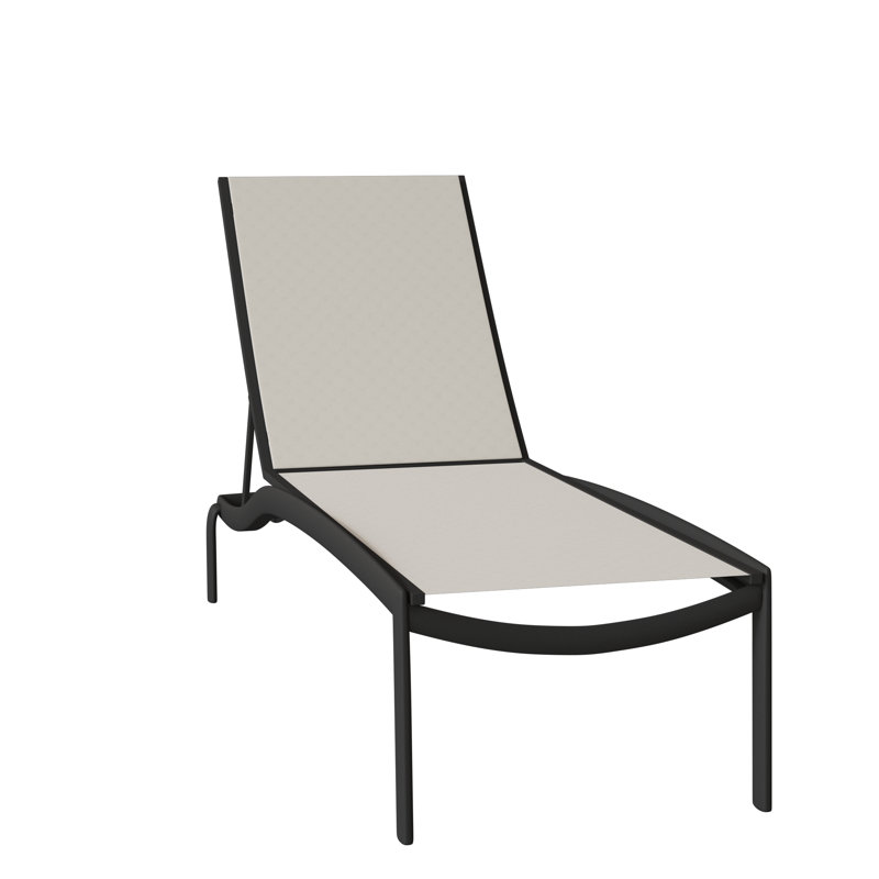 Chaise longue simple 78,5 po Kor, Bogota, Obsidienne