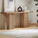 Firdows Modern Rustic 58" Solid Wood Double Pedestal Console Sofa Table With Butterfly Joint Inlay