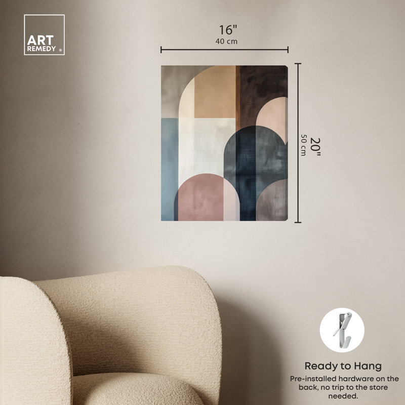 Lost in Transformation Abstract Shapes Gallery Wrapped Canvas Wall Art, 16" x 20"