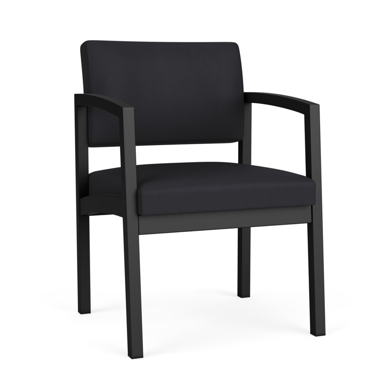Chaise en acier Lenox, Noir, noir, noir, noir, Noir Patriot Plus - nettoyez le vinyle avec un lin