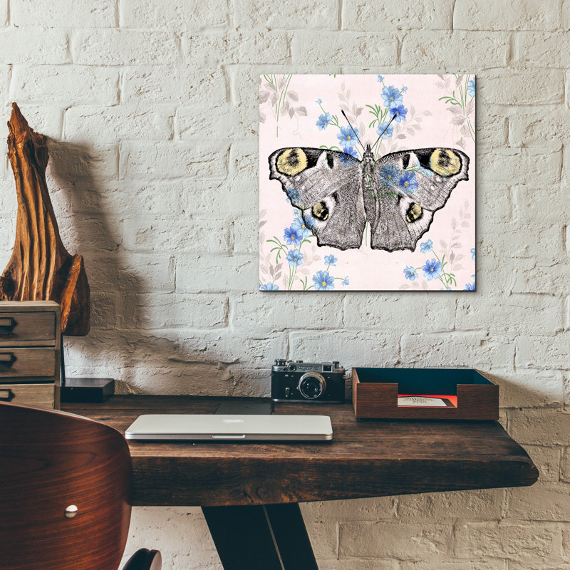 Art mural en verre Moth, H 12 po x l 12 po x P 0,13 po