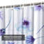 Rideau de douche sans couture aquarelle bleu clair avec 12 crochets-1819321659