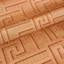 Versace Orange Red Copper Metallic Greek Key Lines Textured Wallpaper 3d