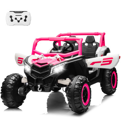 UTV électrique pour enfants 24V 4WD avec télécommande, grand siège et 3 vitesses (3 à 8 ans)