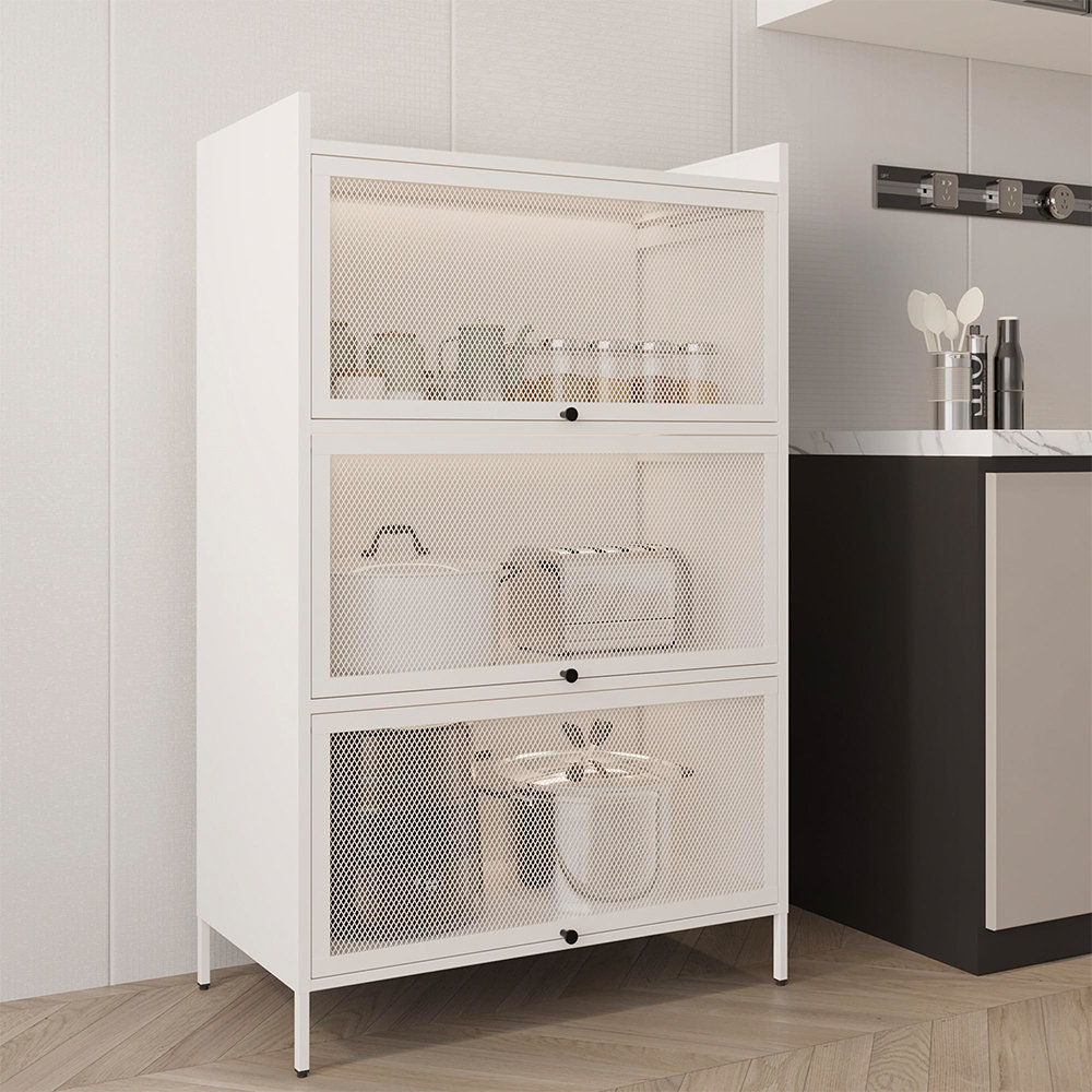 Ebern Designs Kitchen Storage Kitchen Pantry W/Mesh