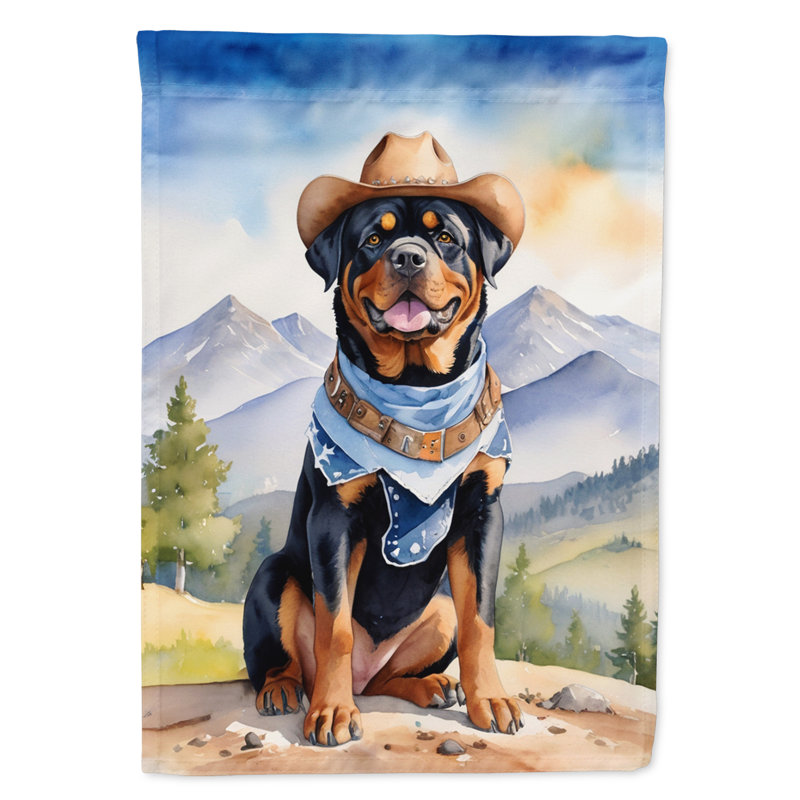 Drapeau Cowboy Welcome Garden, Rottweiler