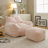 Corduroy Bean Bag Chair With Ottoman,Comfy Foam Large Lazy Sofa-114210727