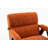  Mid Century Modern Accent Chair – Solid Wood Frame, Tufted Orange Polyester Upholstery with Thick Cushion