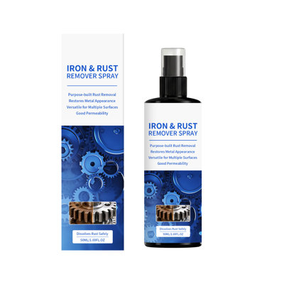 rust remover Rust Remover Spray Multipurpose Iron Rust Dissolver Spray For Metal Hardware Bolts Tools Stain Rust Cleaner Spray For Home Automotive Mechanical Metal 50ml