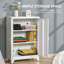 Armoire de rangement industrielle, armoire de garage en acier avec portes doubles et tablettes réglables, blanc