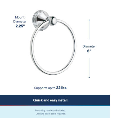 Anneau à serviettes mural Preston