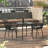 Rabia 31" Bistro Dining Table with Glass Top Flower Pattern Design and Painted Aluminum Base-691434496