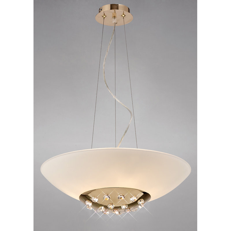 6 - Light Bowl Pendant, French Gold