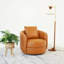 Fauteuil pivotant en cuir Dylan