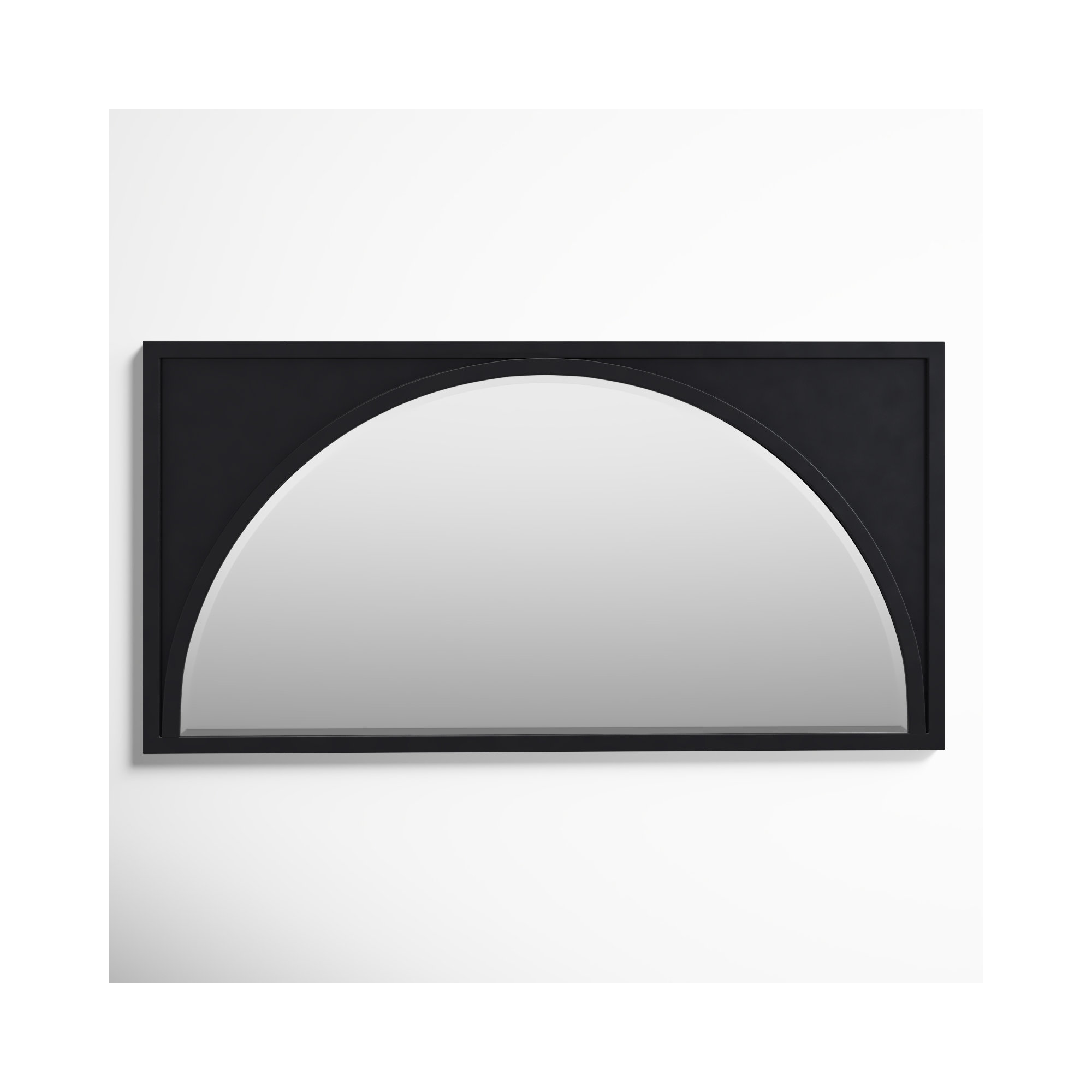 Abie Flat Mirror, Black