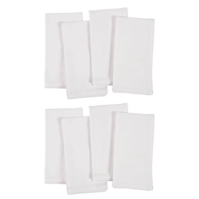 Ensemble de 8 serviettes de table Asberry Chambray, Jaune