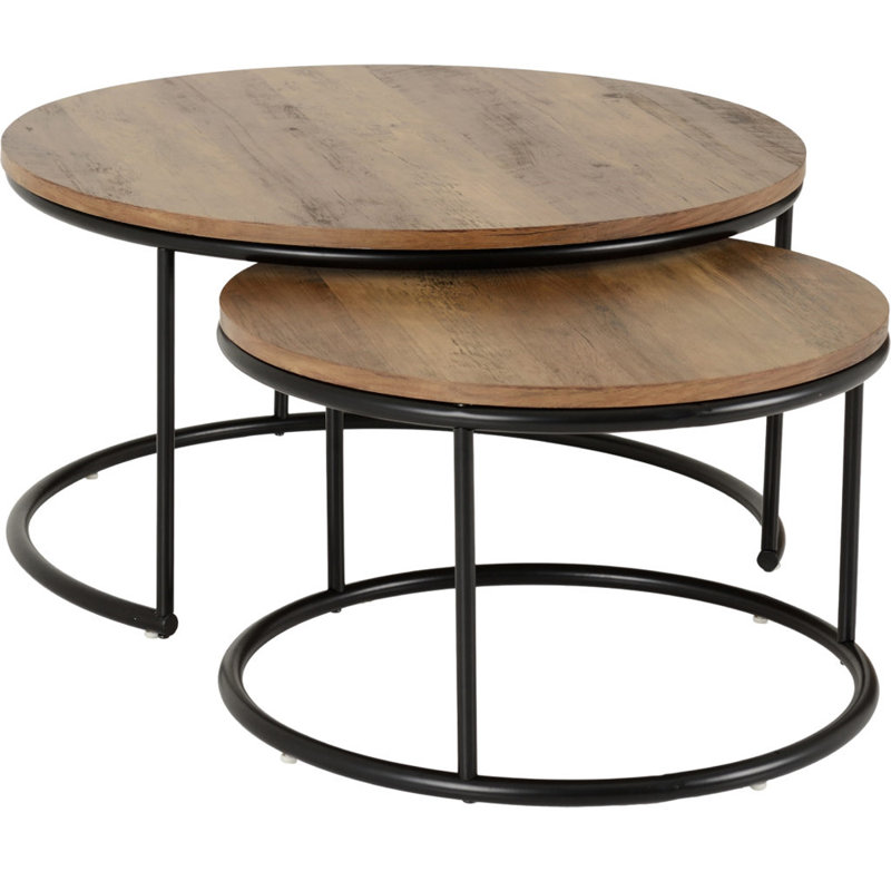 Douros 2 Piece Coffee Table Set, Oak