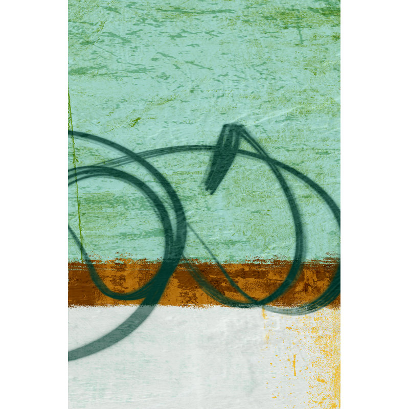 Flowing Along I 1 Piece Painting on Canvas, 122 cm H x 81 cm W, Black Floater Framed
