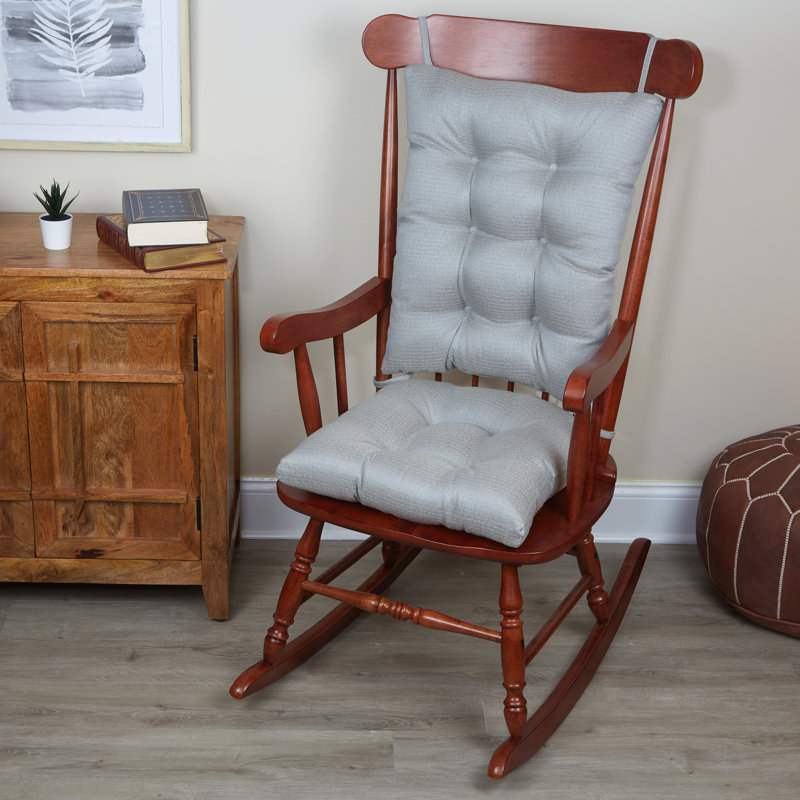 Ensemble de coussins de chaise berçante antidérapants, Gris