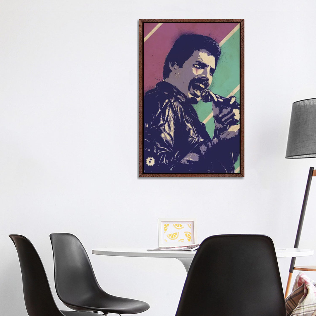 Freddie Mercury von Supanova - Galerie-verpackte Leinwand Giclée auf Leinwand