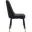 Chaises de salle à manger contemporaines noires avec pieds en cuir et en métal pour un espace de détente élégant salon moderne-968553604-968553625