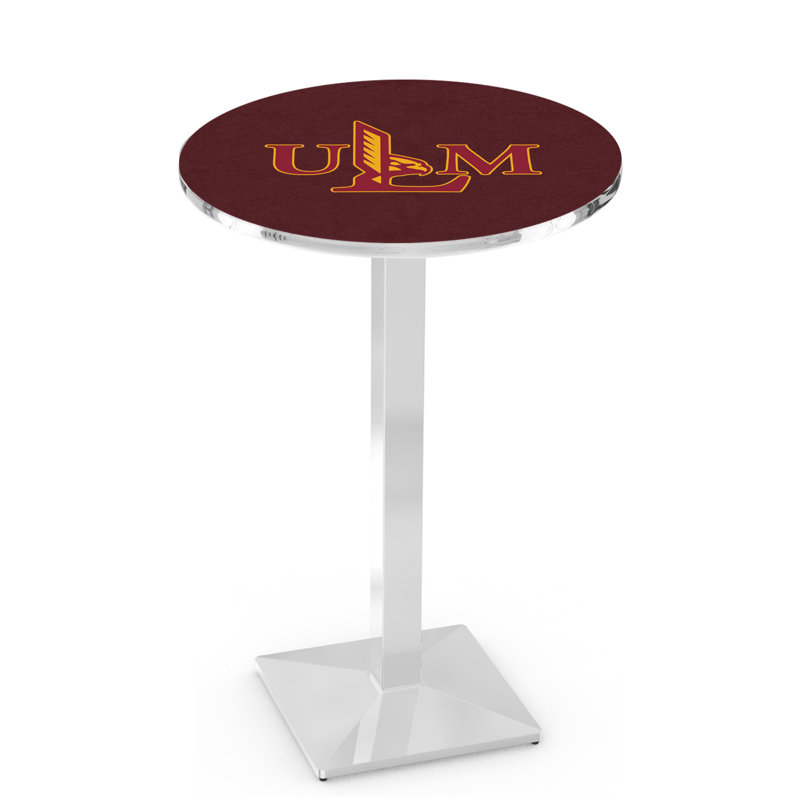 Round Metal Base Dining Table, Chrome, University of Louisiana at Monroe