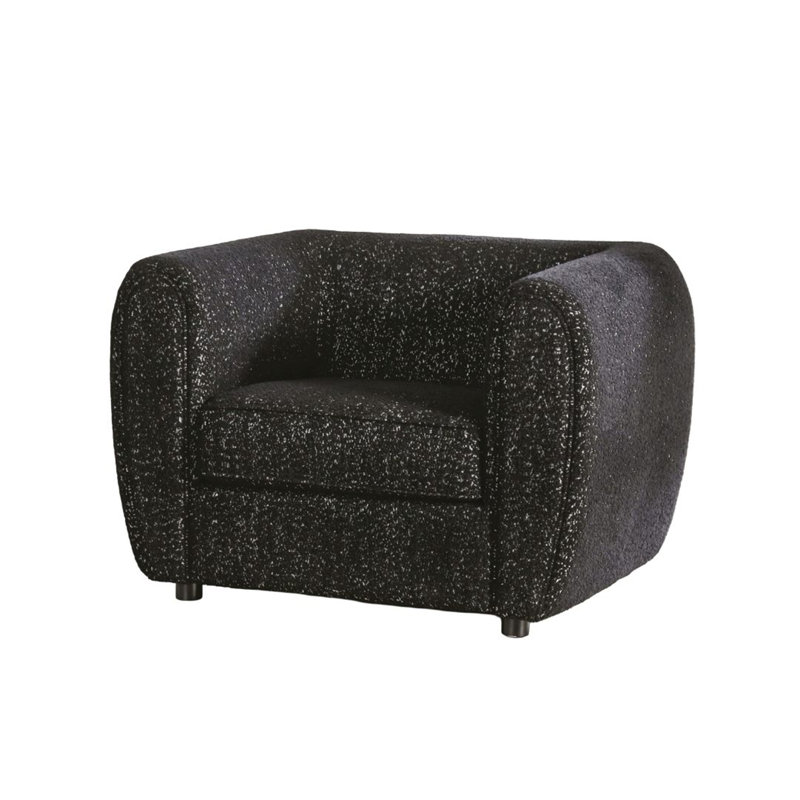 Chaise à dossier bas de style contemporain, Noir
