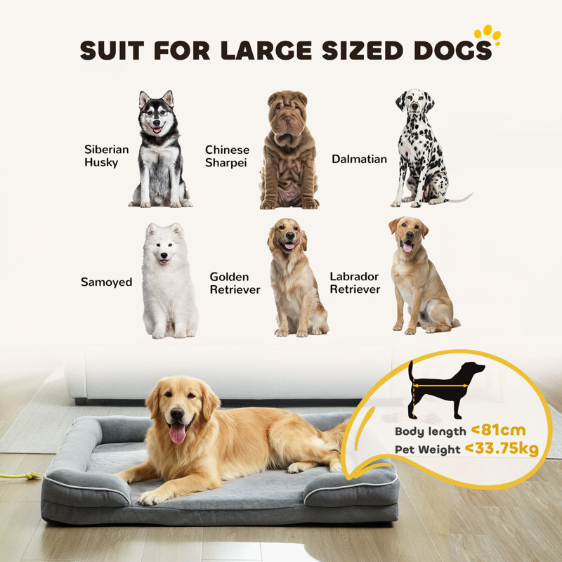 Fleece Pet Bed, 16.5cm H x 112cm W x 80cm D