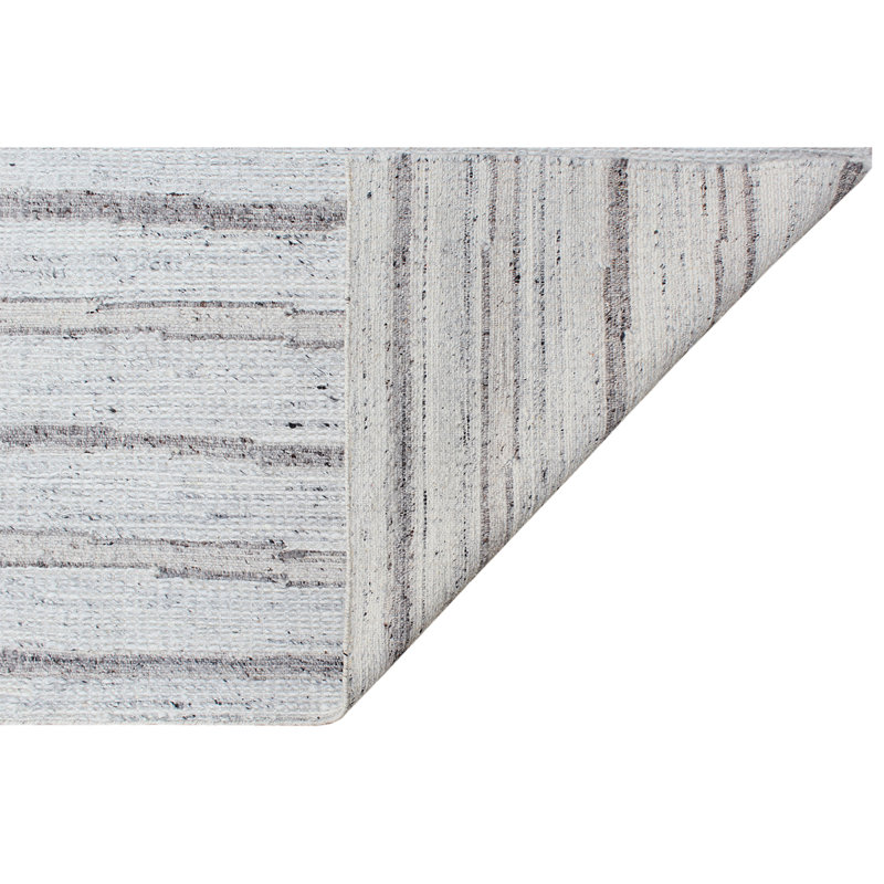 ANFL8698ASIGY Wool Area Rug in Silver, Rectangle 10' x 14'