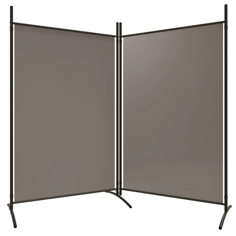 Abdisamad 3 Panel Room Divider, 2, Anthracite, 180cm H x 175cm W