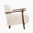 Weston 28" Mid-Century Modern Accent Chair - Corduroy Accent Chair Supportive Pocket Coil Seating, Solid Wood Brown Accents-956616291