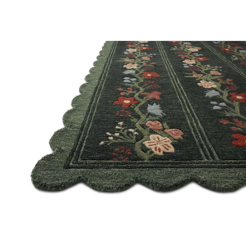 Rifle Paper Company x Loloi Thistle Forest / Multi  Area Rug, Rectangle 7'9" x 9'9",  Forest/Multicolor 