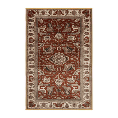 Machine Washable Persian Brown Area Rug