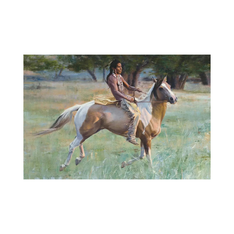 New Pony 1 Piece Painting on Canvas, 30.48cm H x 45.72cm W x 1.91cm D, Wrapped Canvas